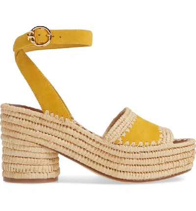 Shop Tory Burch Arianne Platform Ankle Strap Sandal In Daylily