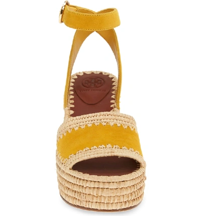 Shop Tory Burch Arianne Platform Ankle Strap Sandal In Daylily