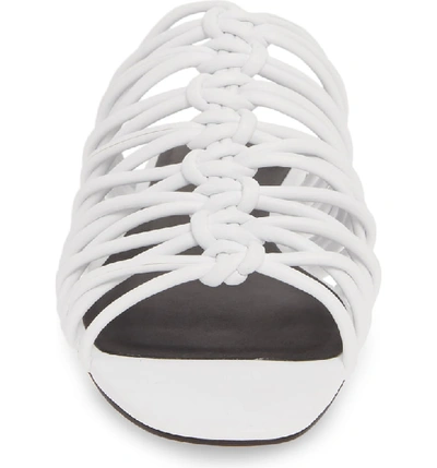 Shop Rebecca Minkoff Maelynn Slide Sandal In Optic White Nappa Leather