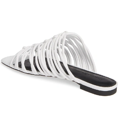 Shop Rebecca Minkoff Maelynn Slide Sandal In Optic White Nappa Leather