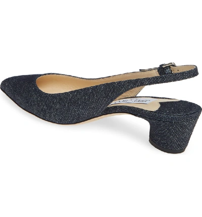 Shop Jimmy Choo Gemma Slingback Pump In Indigo Denim