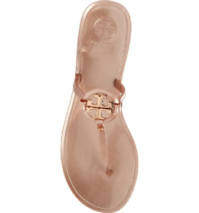 Shop Tory Burch 'mini Miller' Flat Sandal In Rose Gold