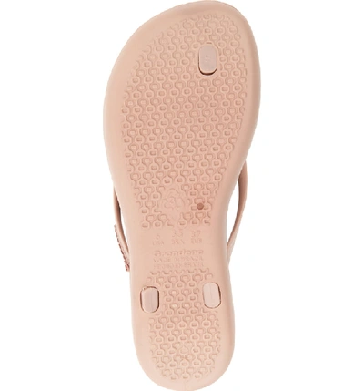 Shop Ipanema Wave Heart Flip Flop In Pink/ Red