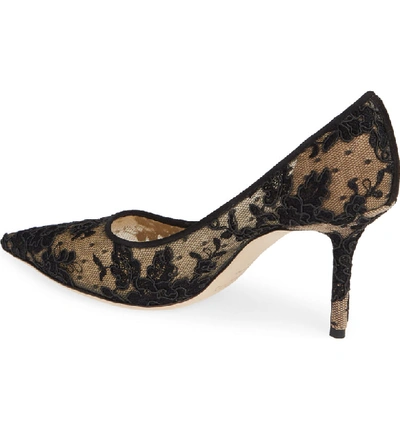 Shop Jimmy Choo Love Lace Pointed Toe Pump In Black