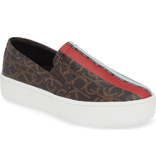 calvin klein brown sneakers