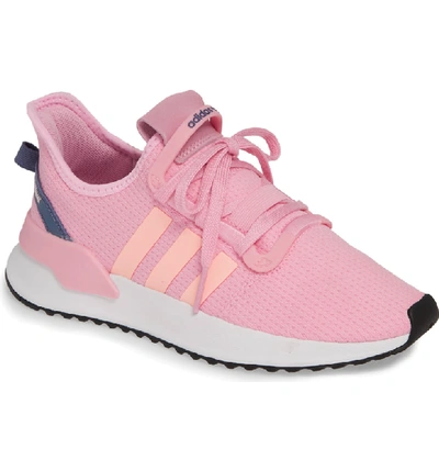 Shop Adidas Originals U-path Run Sneaker In True Pink/ Clear Orange/ Black