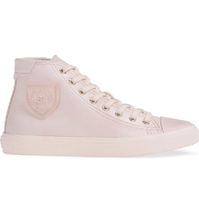 Shop Saint Laurent Bedford Emblem High Top Sneaker In Rose Pastel