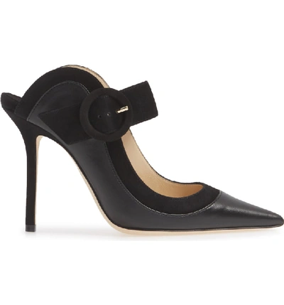 Shop Jimmy Choo Hendrix Buckle Mule In Black