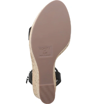 Shop Schutz Eduarda Platform Wedge Sandal In Black Patent Leather