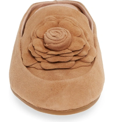 Shop Taryn Rose Blythe Rose Detail Mule In Brown Suede