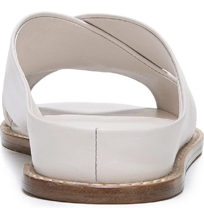 Shop Vince Fairley Cross Strap Sandal In Off White Leather