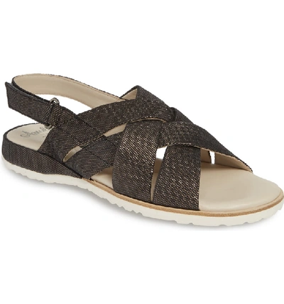 Shop Amalfi By Rangoni Biondina Textured Sandal In Graphite Leather