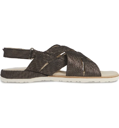 Shop Amalfi By Rangoni Biondina Textured Sandal In Graphite Leather