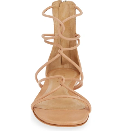 Shop Schutz Fabia Strappy Sandal In Honey Beige Leather