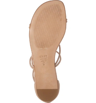 Shop Schutz Fabia Strappy Sandal In Honey Beige Leather
