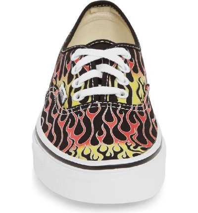 Shop Vans 'authentic' Sneaker In Flames Black/ True White