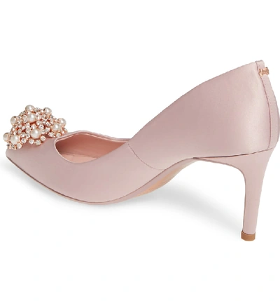 Ted Baker Dahrlin Embellished Pump In Pink Blossom Satin | ModeSens