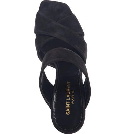 Shop Saint Laurent Jodie Sandal In Black Suede