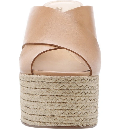 Shop Schutz Lora Platform Sandal In Honey Beige Leather