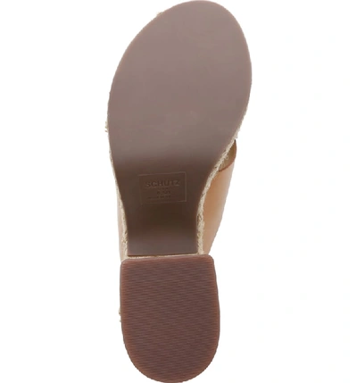 Shop Schutz Lora Platform Sandal In Honey Beige Leather
