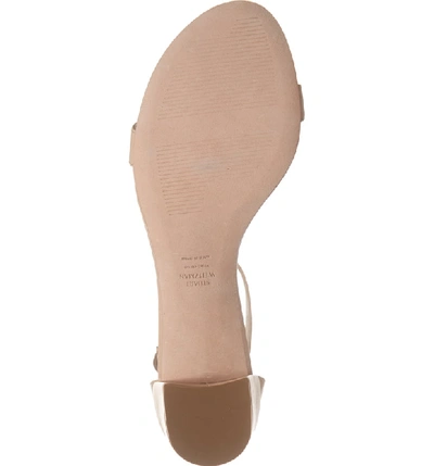 Shop Stuart Weitzman Simple Ankle Strap Sandal In Adobe Dress Nappa