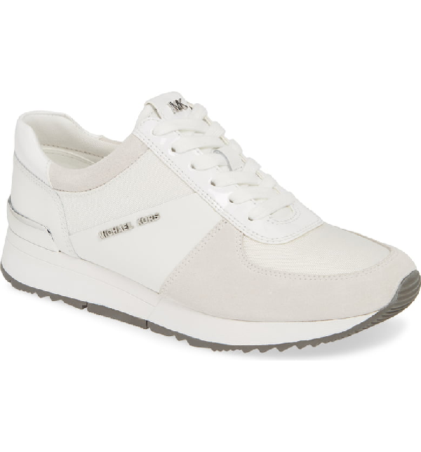 michael kors allie leather and canvas sneaker
