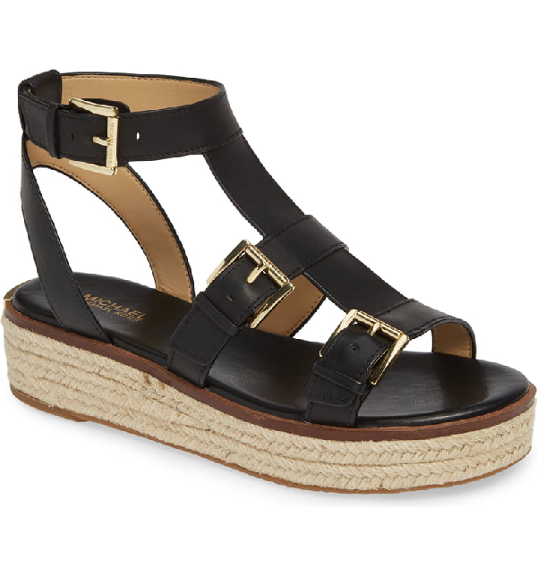 michael kors cunningham leather wedge