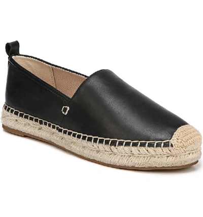 Shop Sam Edelman Khloe Espadrille Flat In Black Leather