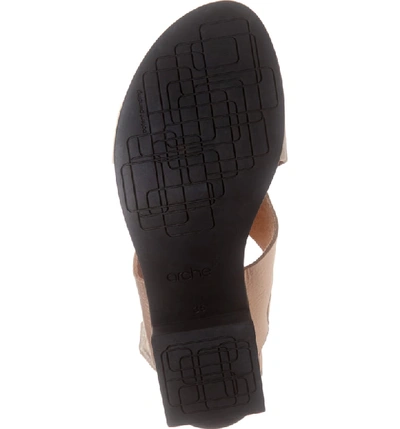 Shop Arche Vayest Crisscross Sandal In Nude/ Antico Leather