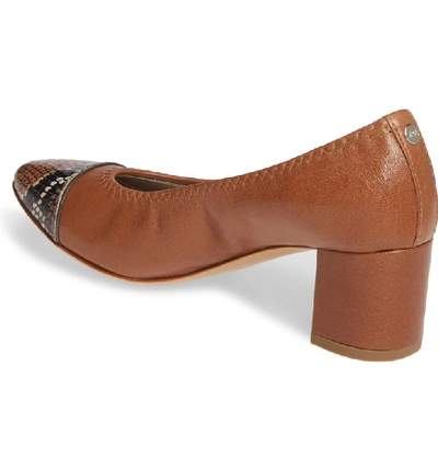 Shop Agl Attilio Giusti Leombruni Cap Toe Pump In Brandy