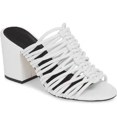 Shop Rebecca Minkoff Calanthe Slide Sandal In Optic White Nappa Leather