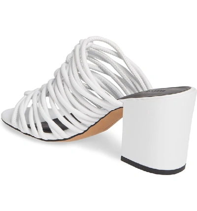 Shop Rebecca Minkoff Calanthe Slide Sandal In Optic White Nappa Leather