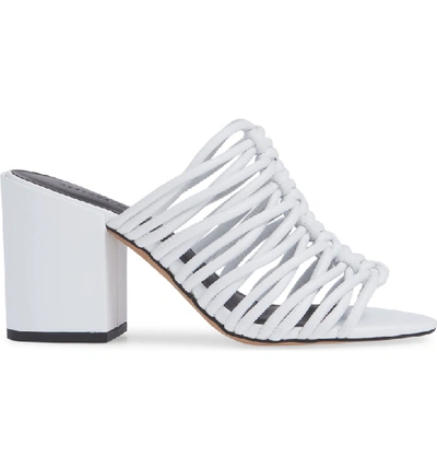 Shop Rebecca Minkoff Calanthe Slide Sandal In Optic White Nappa Leather