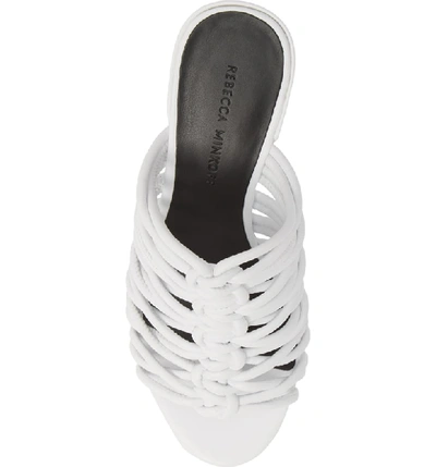 Shop Rebecca Minkoff Calanthe Slide Sandal In Optic White Nappa Leather