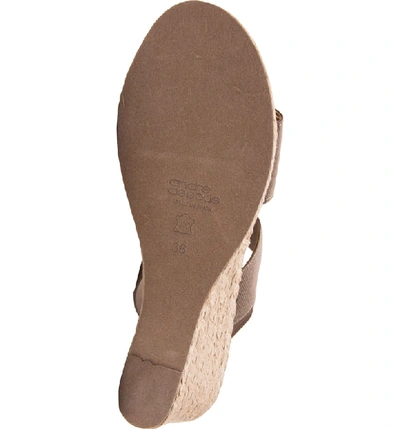 Shop Andre Assous Allison Wedge Sandal In Taupe