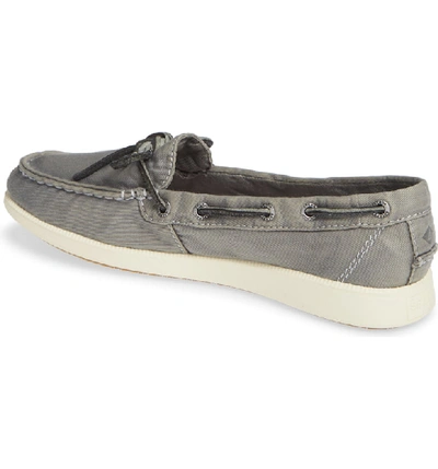 Shop Sperry Oasis Boat Shoe In Grey Canvas
