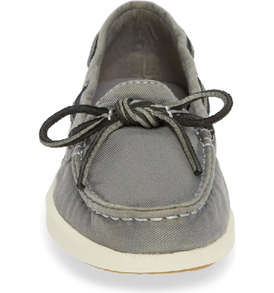 Shop Sperry Oasis Boat Shoe In Grey Canvas