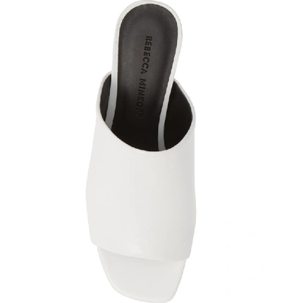 Shop Rebecca Minkoff Aceline Slide Sandal In Optic White Leather