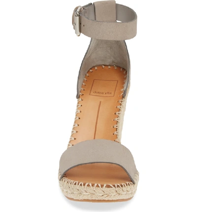Shop Dolce Vita Noor Espadrille Wedge Sandal In Grey Nubuck