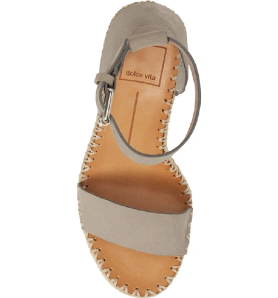 Shop Dolce Vita Noor Espadrille Wedge Sandal In Grey Nubuck