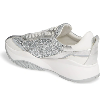 Shop Jimmy Choo Raine Sneaker In White/ Silver