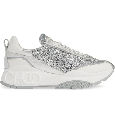 Shop Jimmy Choo Raine Sneaker In White/ Silver