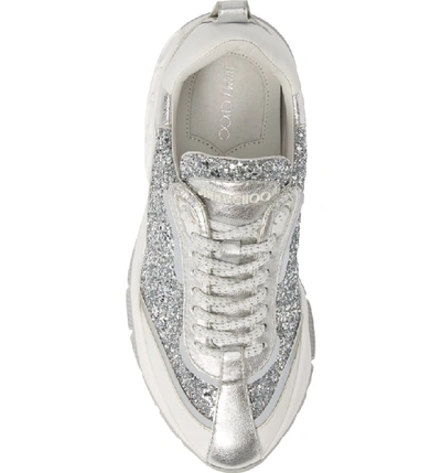 Shop Jimmy Choo Raine Sneaker In White/ Silver