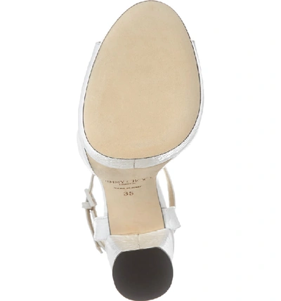 Shop Jimmy Choo Peachy Platform Sandal In Latte Croc