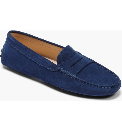 Shop Tod's 'gommini' Driving Moccasin In Dark Blue
