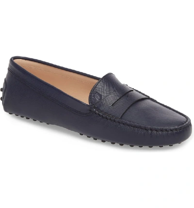 Shop Tod's 'gommini' Driving Moccasin In Dark Navy