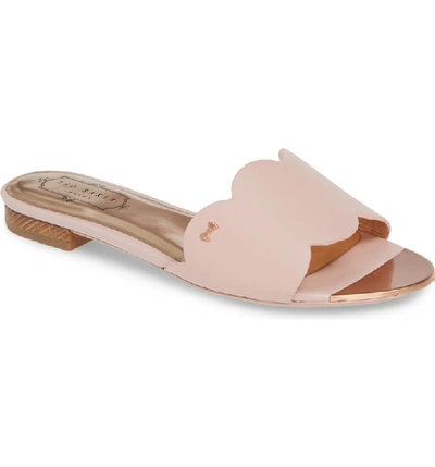 Shop Ted Baker Rhaill Slide Sandal In Pink Leather