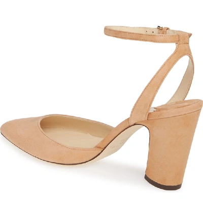 Shop Jimmy Choo Micky Ankle Strap Pump In Caramel Suede