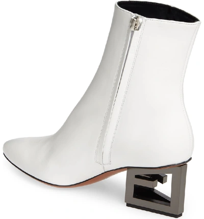 Shop Givenchy Triangle G Heel Bootie In Ivory
