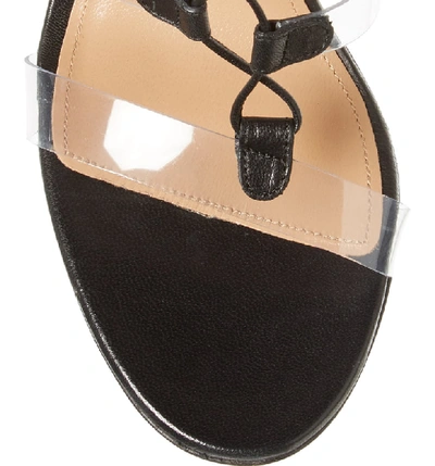 Shop Aquazzura Milos Pvc Lace-up Sandal In Black